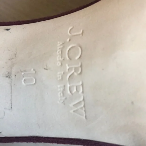 J. Crew Elsie Suede D’orsay Pumps with Fringe in Burgundy Made in Italy - Picture 6 of 7